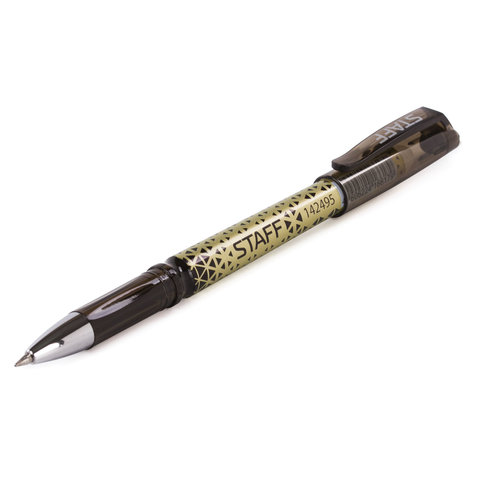 Ручка гелевая стираемая Staff (0.5мм, черная) 1шт. (92)