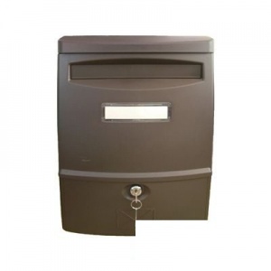 Ящик почтовый SHUH RU LTP-02, коричневый пластик, 272х383х113мм