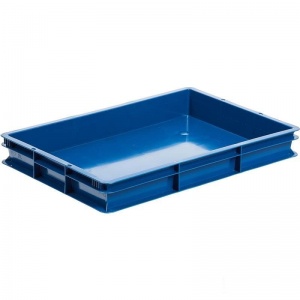 Ящик (лоток) универсальный, ПНД, 600x400x75мм, синий
