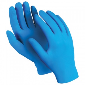 Перчатки одноразовые нитриловые Manipula Specialist "Эксперт", неопудренные, размер 8 (M), синие, 50 пар (DG-022)