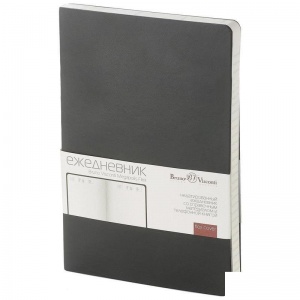 Ежедневник недатированный А5 Bruno Visconti Megapolis Flex (176 листов) обложка кожзам, черная (140х210мм)