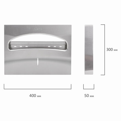 Диспенсер для покрытий на унитаз Лайма Professional Inox V1, 1/2 сложения, нержавеющая сталь, матовый (605702)