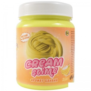 Слайм (лизун) Cream-Slime, желтый, с ароматом банана, 250г (SF02-B)