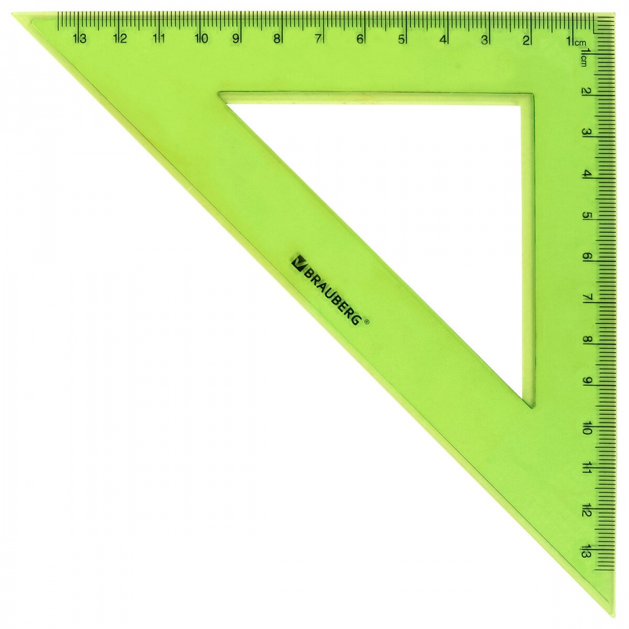 Набор чертежный большой Brauberg Fruity (линейка 30см, 2 треугольника, транспортир) пенал, 6 уп. (210772)