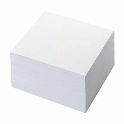 Блок-кубик для записей Brauberg, 90x90x50мм, белый, прозрачный бокс (122224)