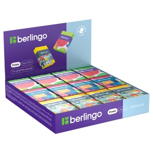 Ластик Berlingo Balance, Eco-PVC, пластиковый держатель с печатью, 45x32x11мм, 24шт. (BLc_00S18)
