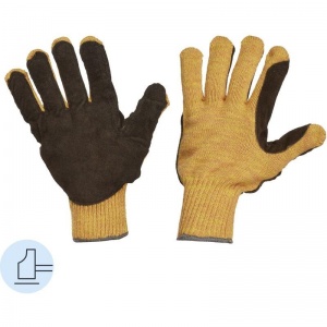 Перчатки защитные текстильные Ампаро "Рейнджер", со спилковой накладкой, размер 11 (XXL) (497906)
