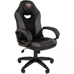 Кресло игровое Easy Chair 690 TPU, экокожа/ткань серое/черное, экокожа/ткань, пластик