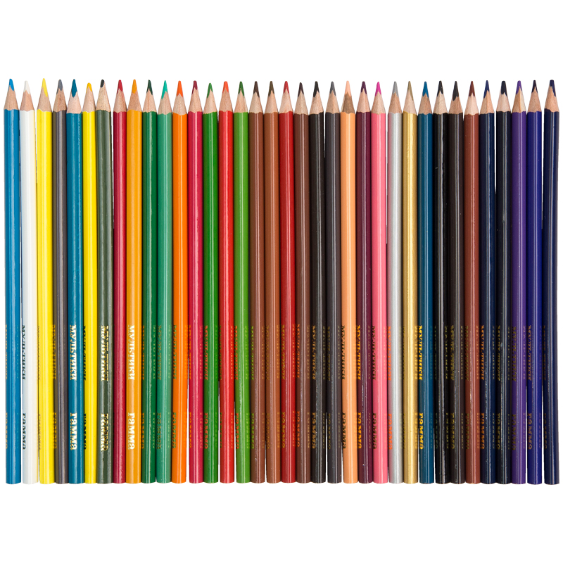 Карандаши цветные 36 цветов Гамма &quot;Мультики&quot; (L=174мм, D=7мм, d=2.6мм, 3гр) картонная упаковка, 6 уп. (050918_10)