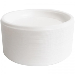 Тарелка одноразовая пластиковая (d=167мм, белая) 1600шт.