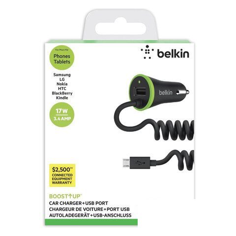 Зарядное устройство автомобильное Belkin Boost Up, USB (F8M890bt04-BLK)