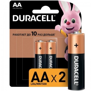 Батарейка Duracell Basic AA/LR06-2BL (1.5 В) алкалиновая (блистер, 2шт.) (81550790)