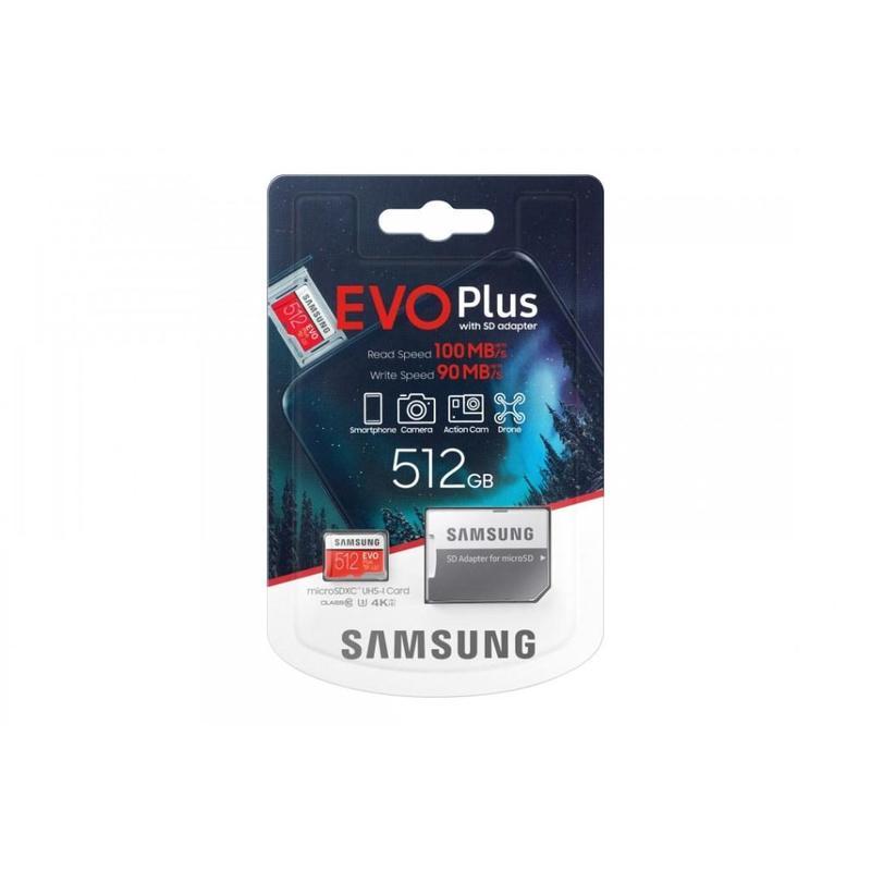 Карта памяти microSDXC Samsung EVO Plus 512Gb, 1шт. (MB-MC512HA/RU)