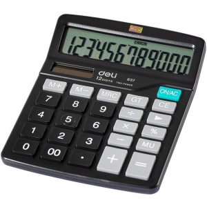 Калькулятор настольный Deli 837 (12-разрядный) черный