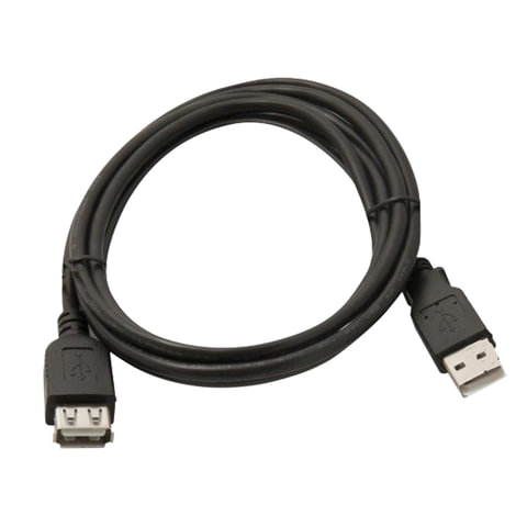 Кабель-удлинитель USB2.0 Defender USB02-06, USB-A (m) - USB-A (f), 1.8м, черный (87456)