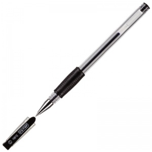 Ручка гелевая Attache Town (0.5мм, черный, резиновая манжетка) 1шт.