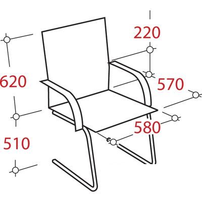 Конференц-кресло EChair 515 VR, рециклированная кожа коричневая, хром, 1шт.