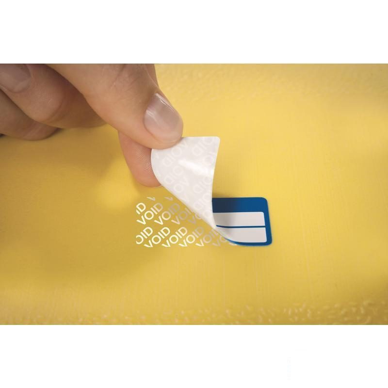 Этикетки самоклеящиеся защитные, пломбы Avery Zweckform 6924 (50x20мм, 5шт. на листе А4) белые с синей рамкой, в пачке 10 листов