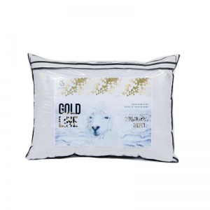 Подушка Селена Gold line 50х70см, искусственный лебяжий пух-полиэфирное волокно-верблюжья шерсть/микрофибра