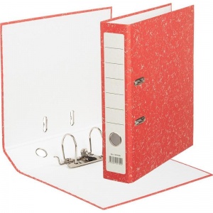 Папка с арочным механизмом Attache Economy (75мм, А4, картон/бумага) красная, 20шт.