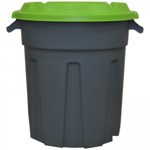 Контейнер для мусора 60л InGreen, пластик серый, с крышкой (ING6160-НК)