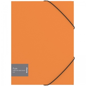 Папка на резинках пластиковая Berlingo Fuze (А4, 600мкм) оранжевая (ANp_01316)