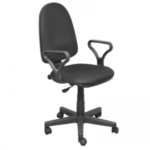 Кресло офисное Prestige GTP RU, ткань черная, пластик