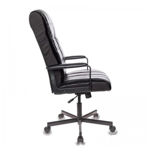 Кресло руководителя Easy Chair 562 TR, рециклированная кожа черная, металл