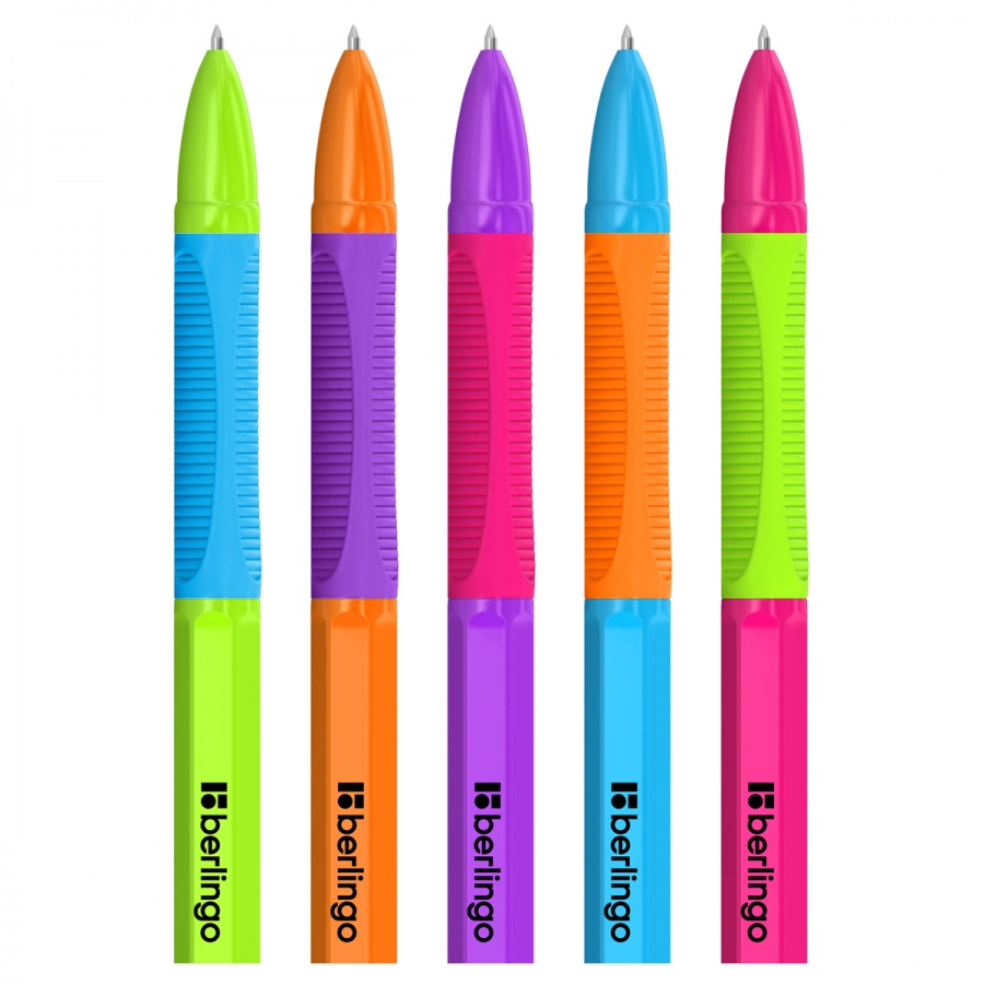 Ручка шариковая Berlingo Tribase grip fuze (0.7мм, синий цвет чернил) 50шт. (CBp_70968)