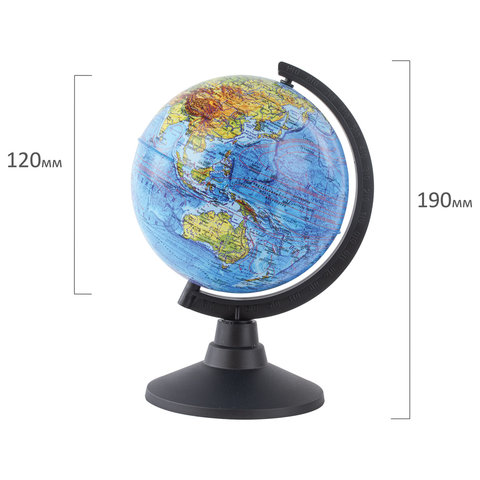 Глобус физический Globen &quot;Классик&quot; d=120мм (К011200001), 10шт.