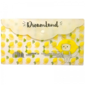 Папка-конверт на кнопке Expert Complete Dreamland Лимон (евро, 130х230мм, 180мкм, пластик) 1шт.