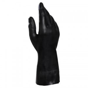 Перчатки защитные латексно-неопреновые Mapa Technic/UltraNeo 401, х/б напыление, размер 7 (S), черные, 10 пар