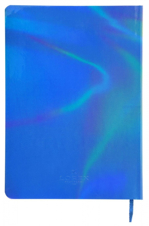 Записная книжка В6 Lorex Holography, 80 листов, линейка, мягкая интегральная обложка, синяя голография