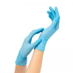 Перчатки одноразовые нитриловые смотровые NitriMax, нестерильные, неопудренные, размер XL (9-10), голубые, 50 пар