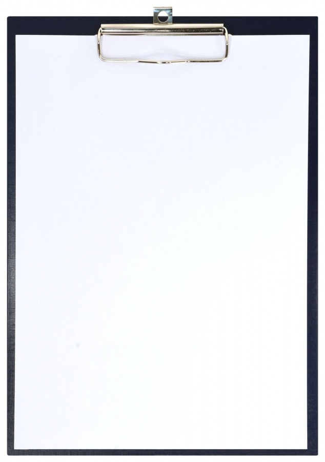 Папка-планшет LITE (А4, 225х315мм, картон с бумвиниловым покрытием, с зажимом), синий