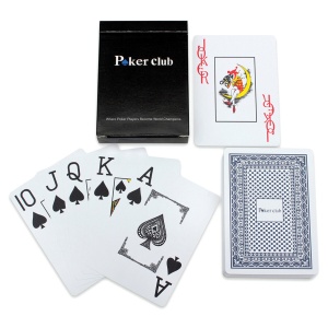 Карты игральные пластиковые "Poker club", 54шт., 8,7 х 6,3см, 25мкм (ИН-4382)