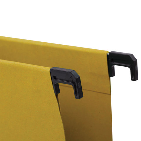 Подвесная папка Foolscap Brauberg (370x245мм, до 80л., картон) желтая, 10шт. (231794)