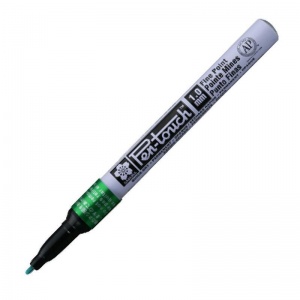 Маркер промышленный Sakura Pen-Touch (1мм, зеленый) алюминий, 12шт.