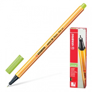 Ручка капиллярная Stabilo Point 88 (0.4мм) светло-зеленая, 10шт. (88/33)