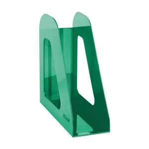 Лоток для бумаг вертикальный Стамм "Фаворит", 90мм, тонированный зеленый (ЛТВ-30557)