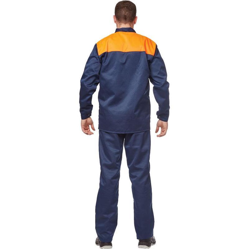 Спец.одежда летняя Костюм мужской л16-КПК, куртка/полукомбинезон, синий/оранжевый (размер 56-58, рост 158-164)