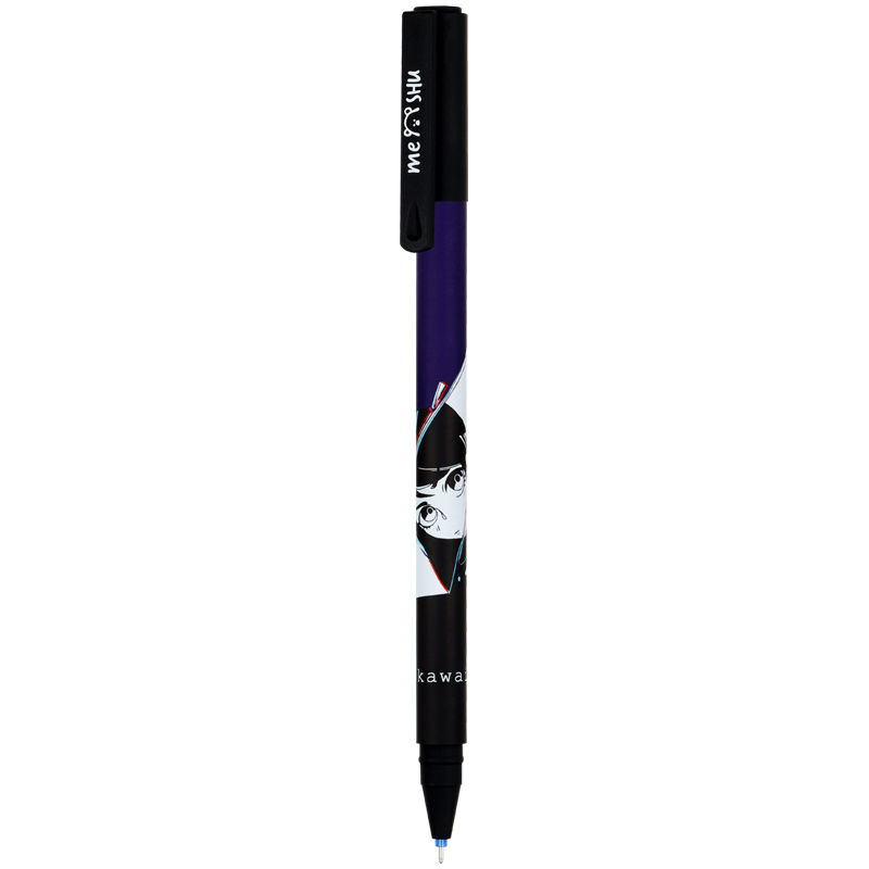 Ручка гелевая стираемая MESHU &quot;Kawaii&quot; (0.5мм, синяя, софт-тач) 36шт. (MS_53943)