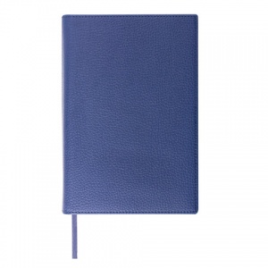 Ежедневник недатированный А5 Brauberg Favorite (160 листов) обложка кожзам, синяя под классич. кожу (123396)