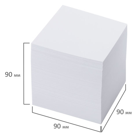 Блок-кубик для записей Офисмаг, 90x90x90мм, белый, прозрачный бокс (127798), 12шт.