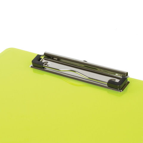 Доска-планшет Brauberg Energy (А4, до 50 листов, пластик) неоновый желтый (232231), 48шт.