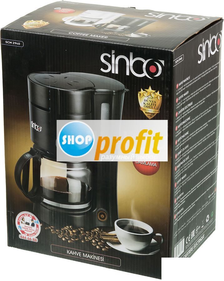 Кофеварка капельная Sinbo SCM 2940, черный (SCM 2940)