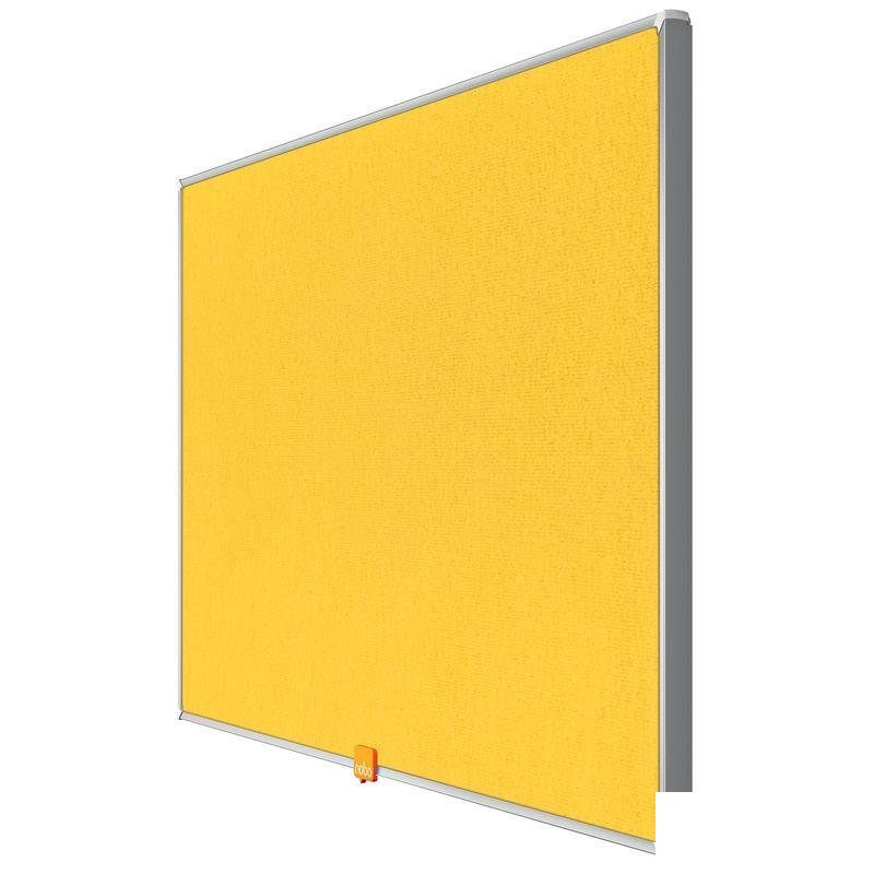 Доска текстильная фетровая Nobo (188x106см, алюминиевая рамка, желтая)