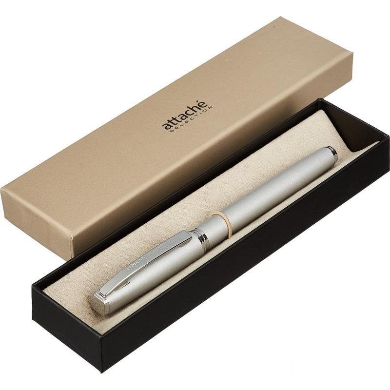 Ручка гелевая Attache Selection Elegance (0.5мм, синий, корпус серебристый), 20шт.