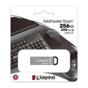 Флэш-диск USB 256Gb Kingston DataTraveler Kyson, USB 3.2, серебристая (DTKN/256GB)