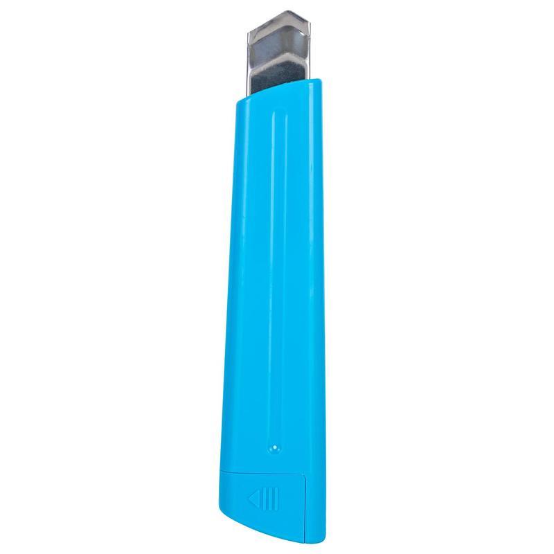 Нож канцелярский 18мм Deli E2040 RIO, с фиксатором, синий, 12шт.